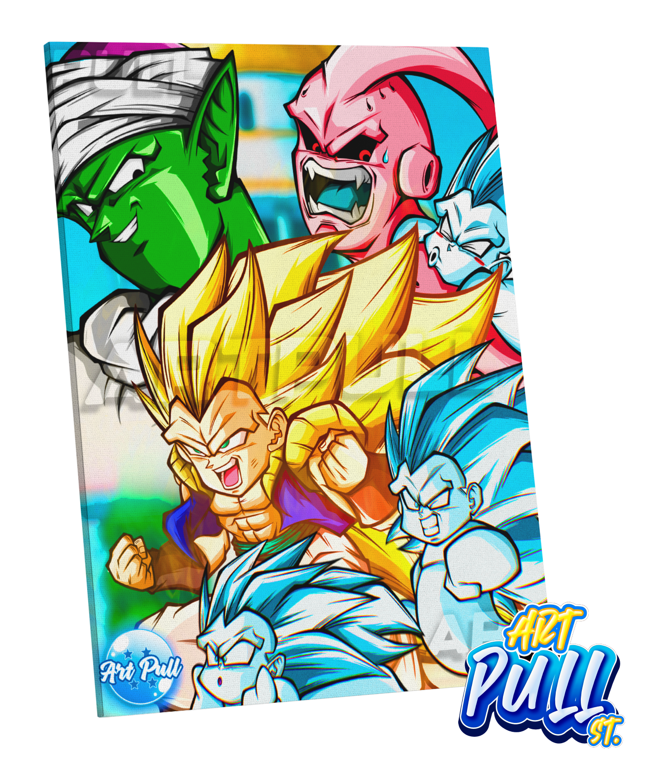 LIENZO DRAGON BALL Z SMASH GHOST GOTENKS VS. SUPER BUU