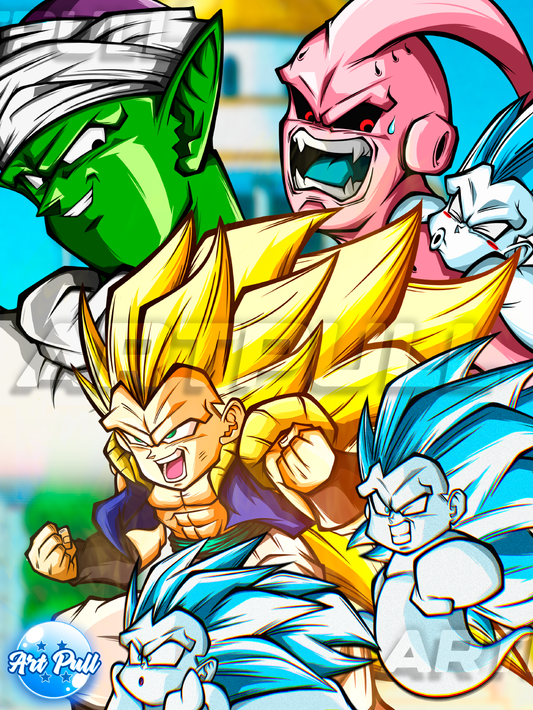 LÁMINA SMASH GHOST GOTENKS SSJ3 DRAGON BALL Z