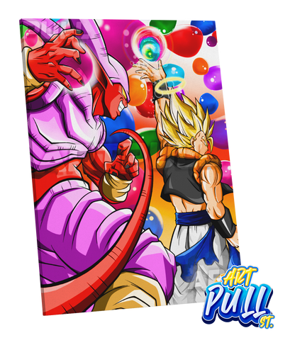 LIENZO DRAGON BALL Z STARDUST GOGETA VS. JANEMBA