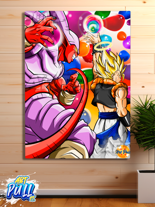 LIENZO DRAGON BALL Z STARDUST GOGETA VS. JANEMBA