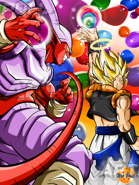 LÁMINA DRAGON BALL Z STARDUST GOGETA VS. JANEMBA
