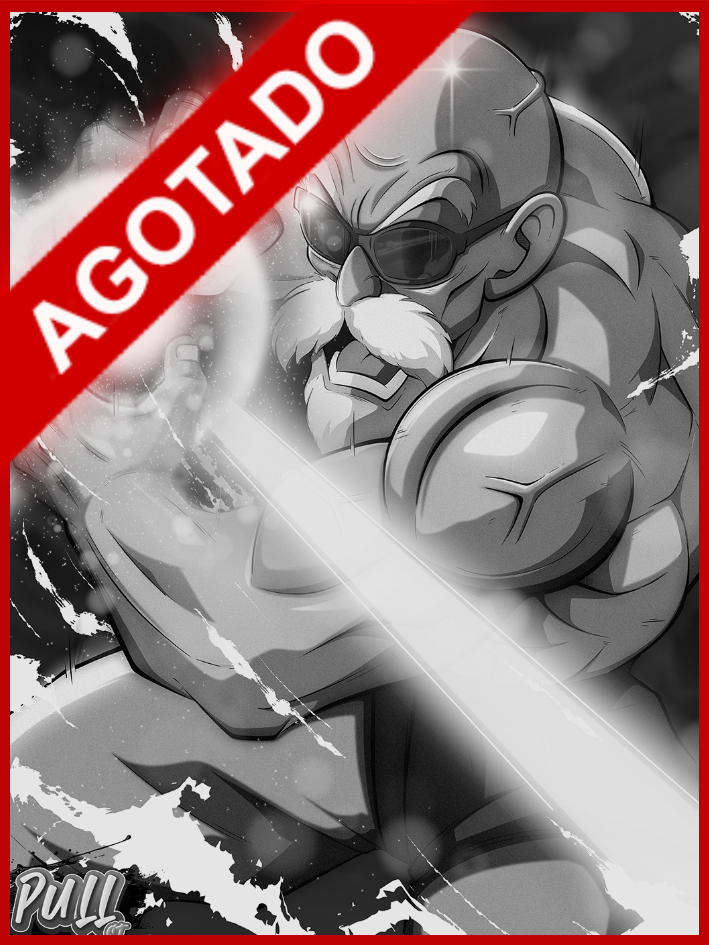 LÁMINA DRAGON BALL TSUNAMI REVENGE MUTEN ROSHI