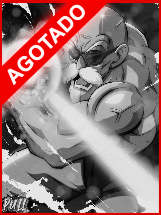 LÁMINA DRAGON BALL TSUNAMI REVENGE MUTEN ROSHI
