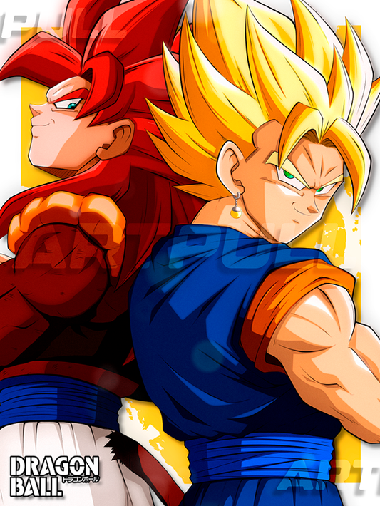 LÁMINA DRAGON BALL TWO OF US GOGETA & VEGETTO